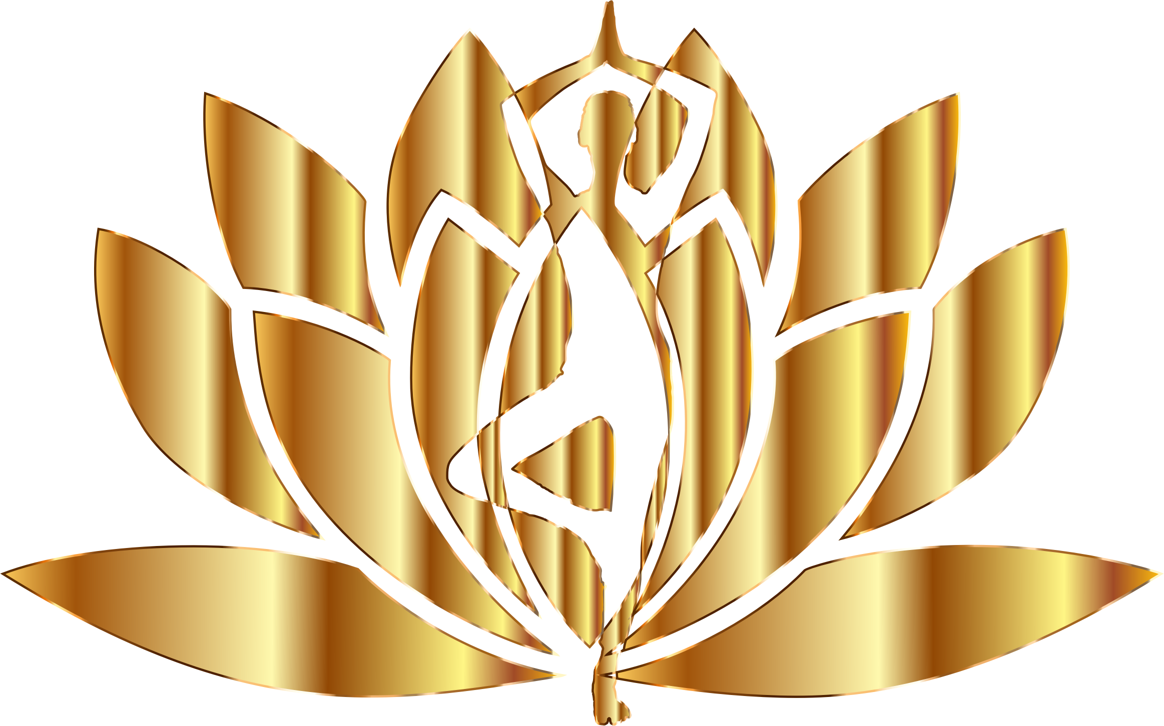 Meditation clipart lotus flower. Gold yoga no background