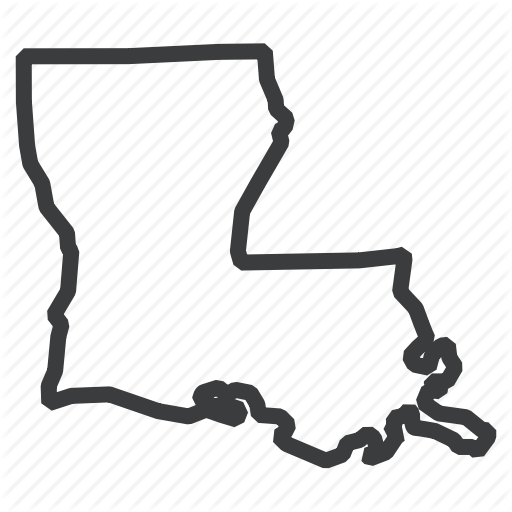 Louisiana clipart icon. Hand cartoon white black