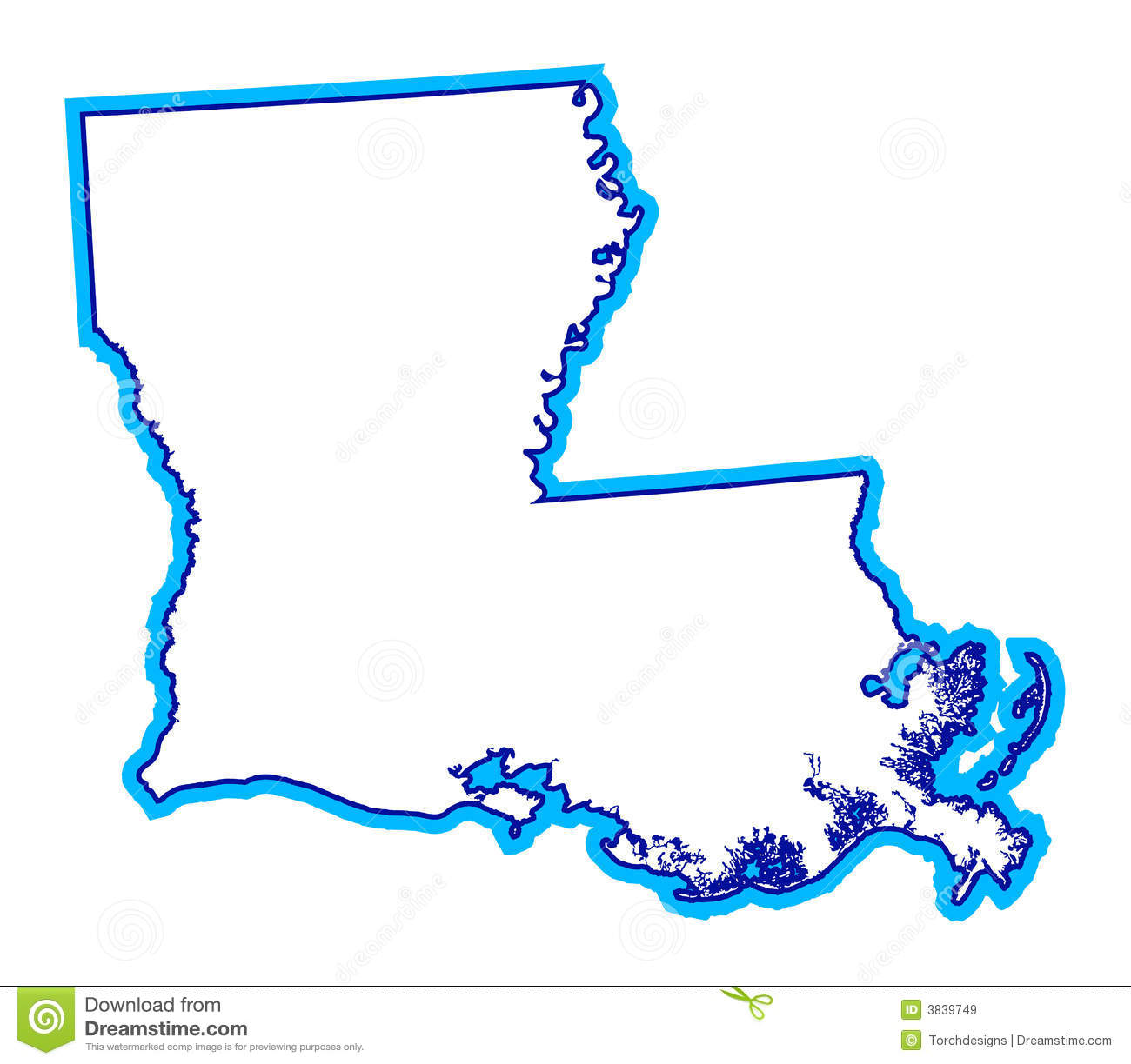 louisiana clipart line