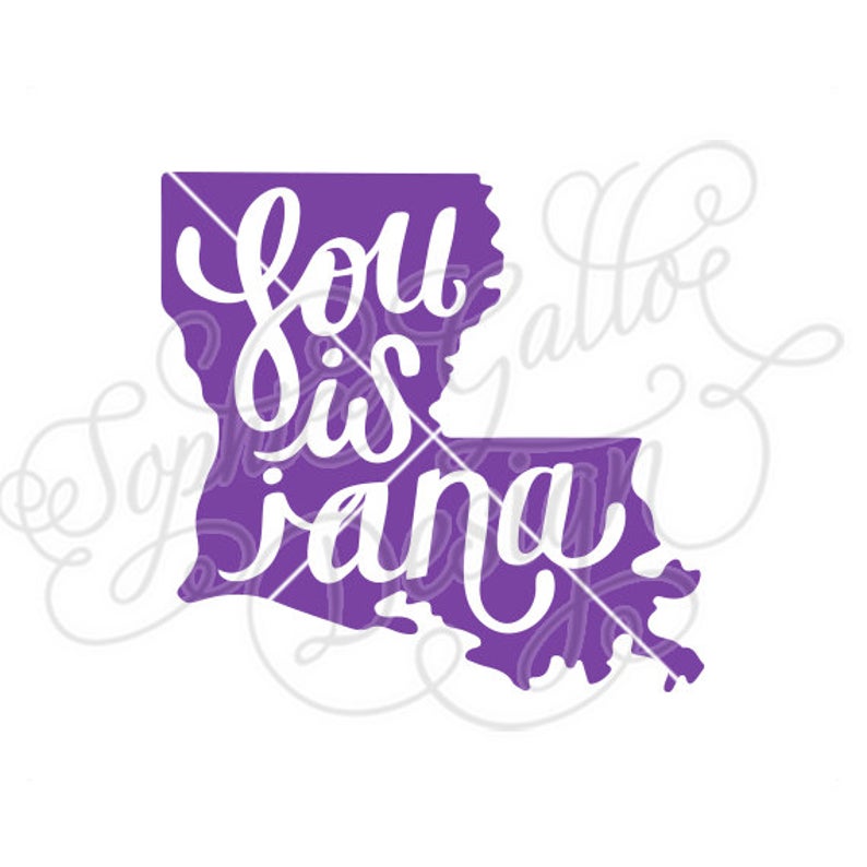 Louisiana clipart vinyl. State script svg dxf