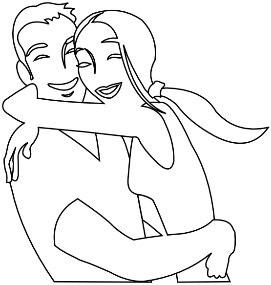 love clipart black and white