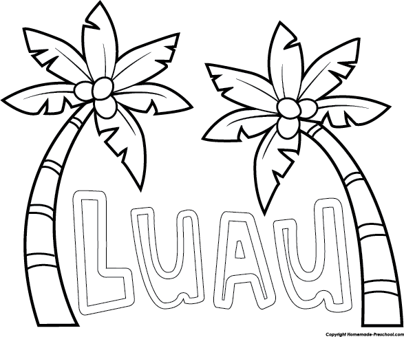 Luau clipart black and white. Free download clip art