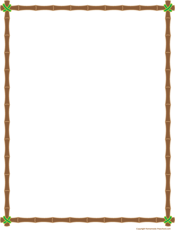 Bamboo frames illustrations hd. Luau clipart border line