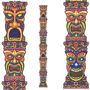 Jointed tiki pictures art. Luau clipart totem pole