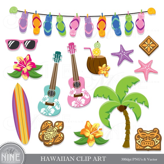 Luau clipart vector. Hawaiian clip art hawaii