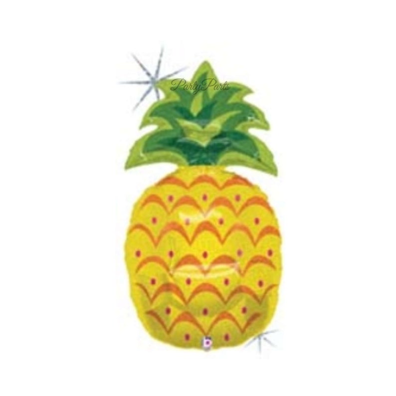 Balloon tropical party decorations. Luau clipart yellow pineapple