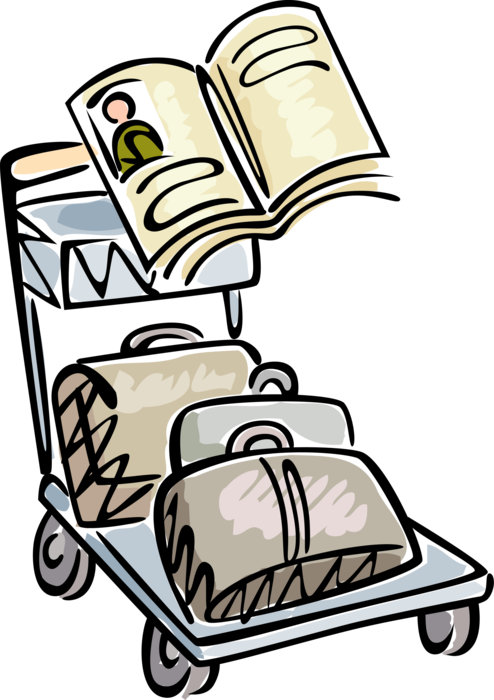 luggage clipart baggage cart