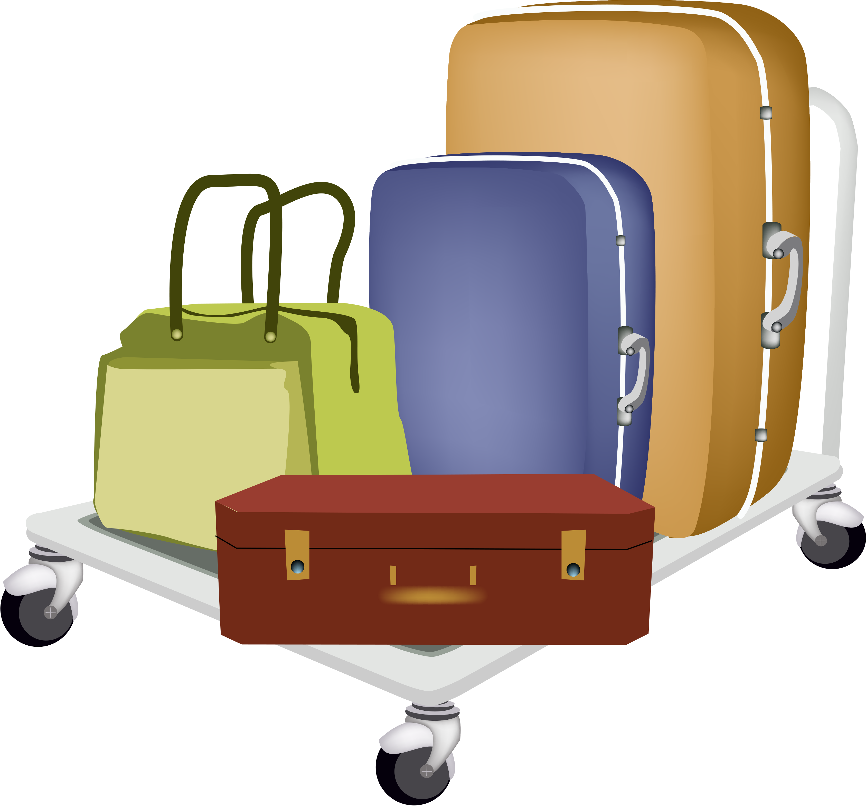 luggage clipart baggage cart