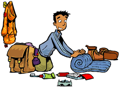 How to pack for. Luggage clipart packed bag