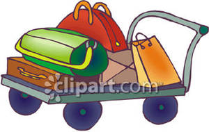 luggage clipart pile