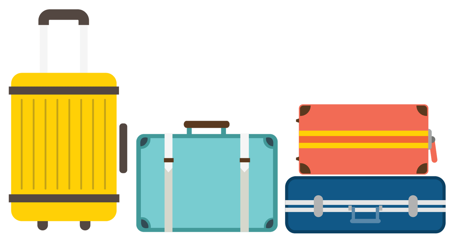 postcard clipart suitcase