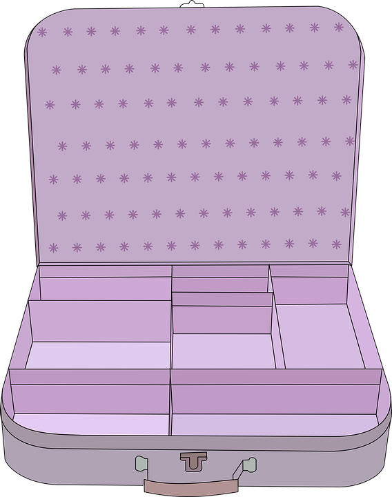 luggage clipart purple