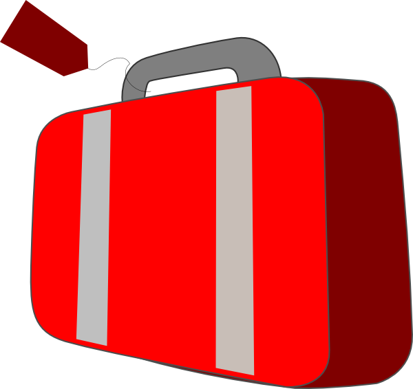 luggage clipart red