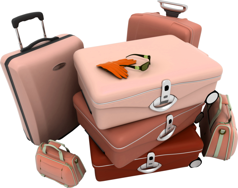 luggage clipart stacked suitcase