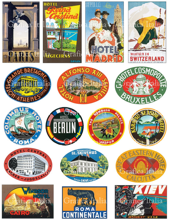  international travel clip. Traveling clipart vintage tag