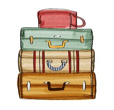 luggage clipart vintage suitcase