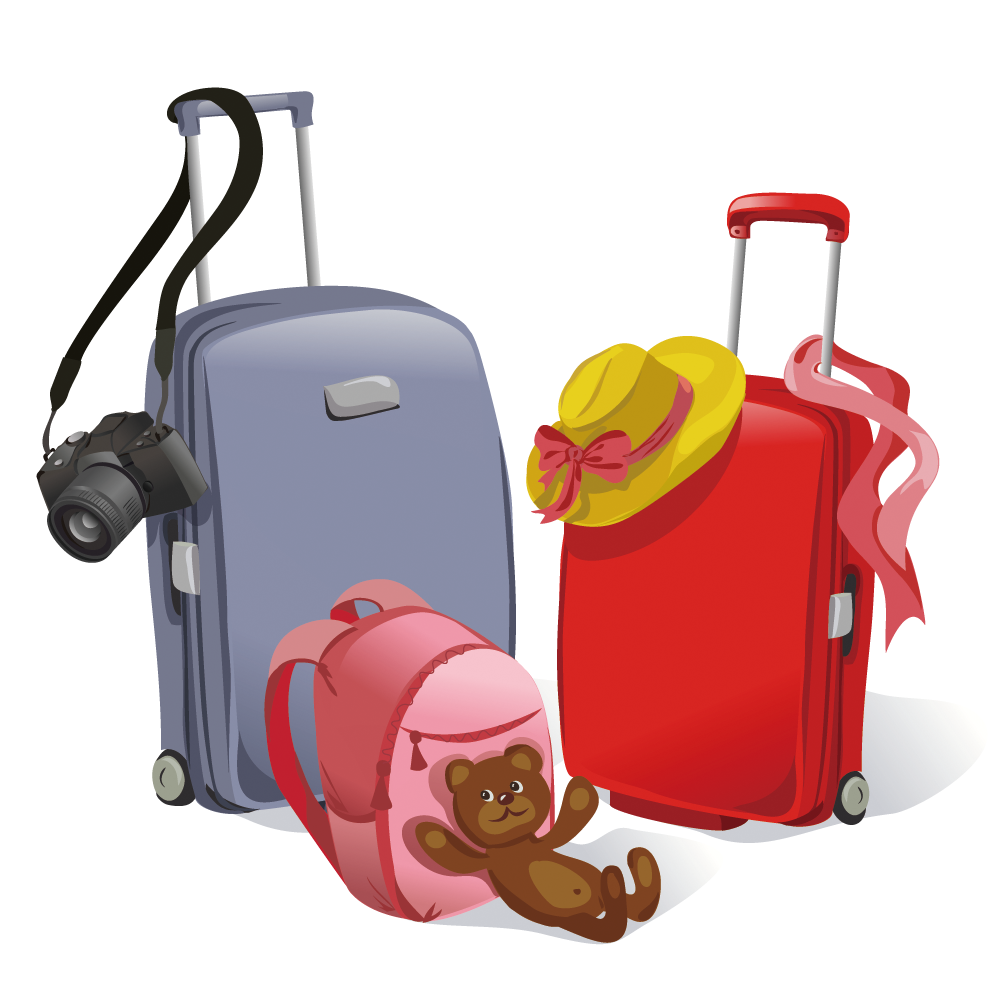 luggage clipart world travel