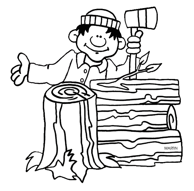 Lumberjack clipart drawing. United states clip art
