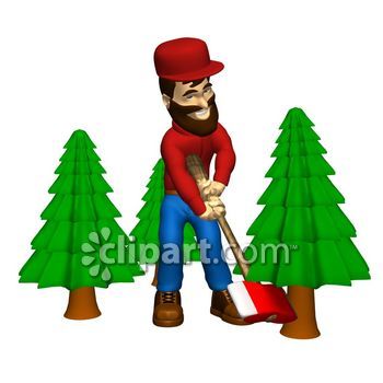lumberjack clipart forest man