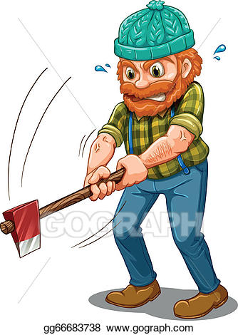 Eps illustration a tired. Lumberjack clipart wood chopper