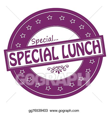Vector art drawing gg. Lunch clipart special lunch