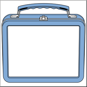 lunchbox clipart blue
