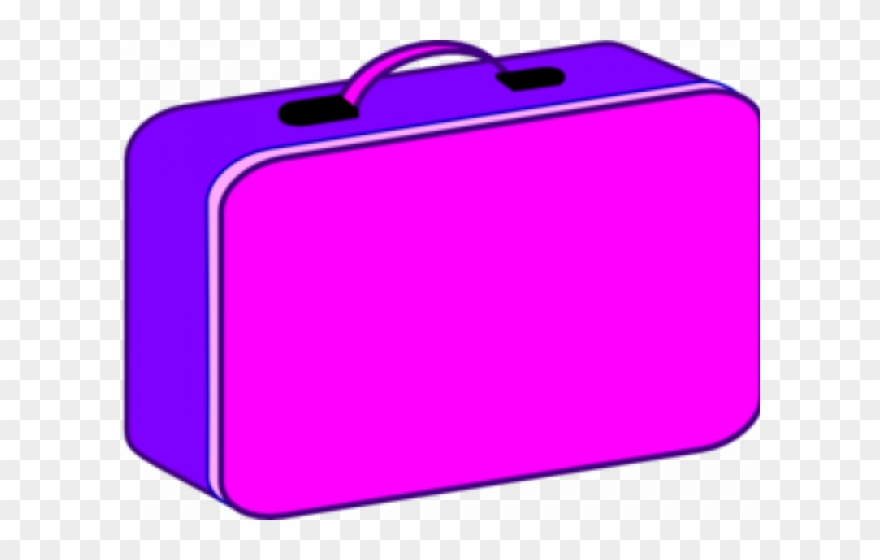 Lunch box green suitcase. Lunchbox clipart purple