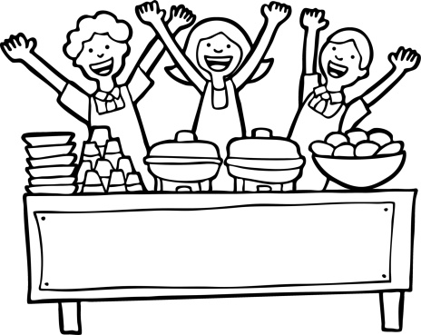 luncheon clipart buffet table