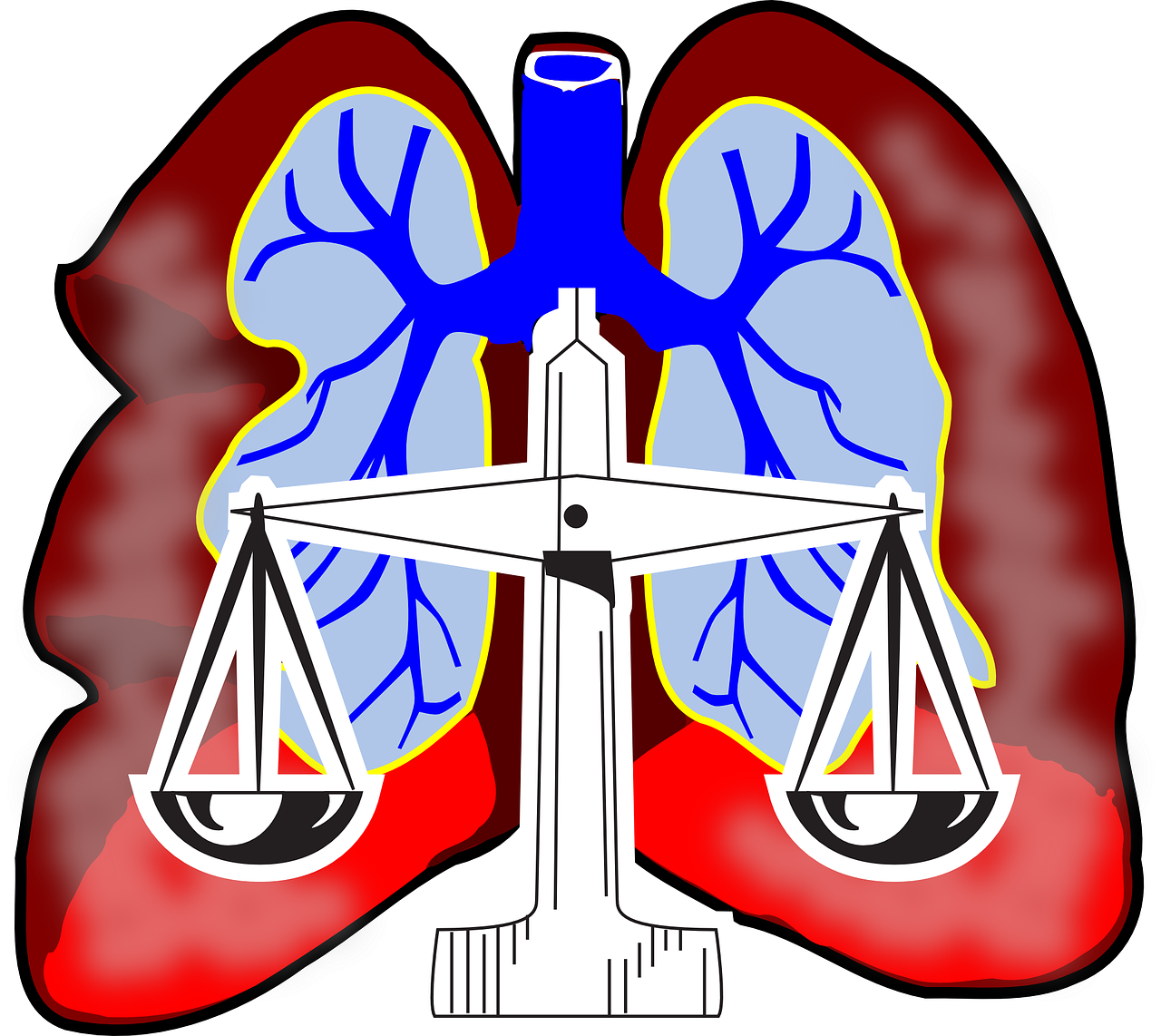 lungs clipart asbestos
