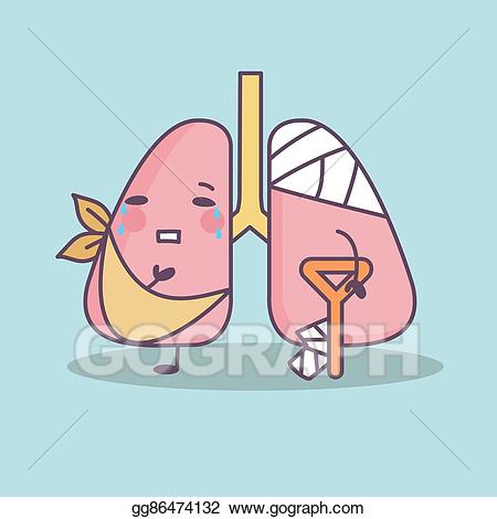 sick clipart lung