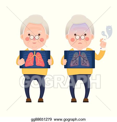 Lungs clipart respiratory problem. Vector illustration healthy lung