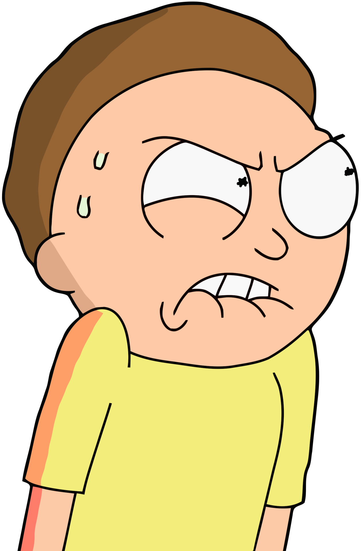 Yelling clipart rage. Morty smith rick and