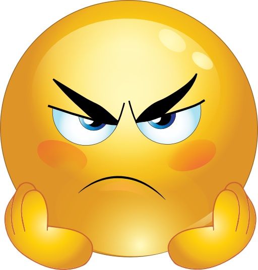 Mad clipart angry emoticon. Smiley face emoticons emoji