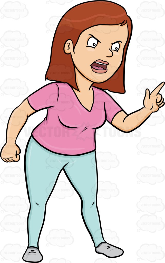 mad clipart angry lady