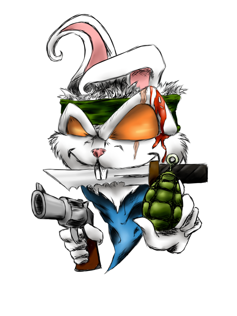 mad clipart bunny