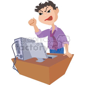 mad clipart computer
