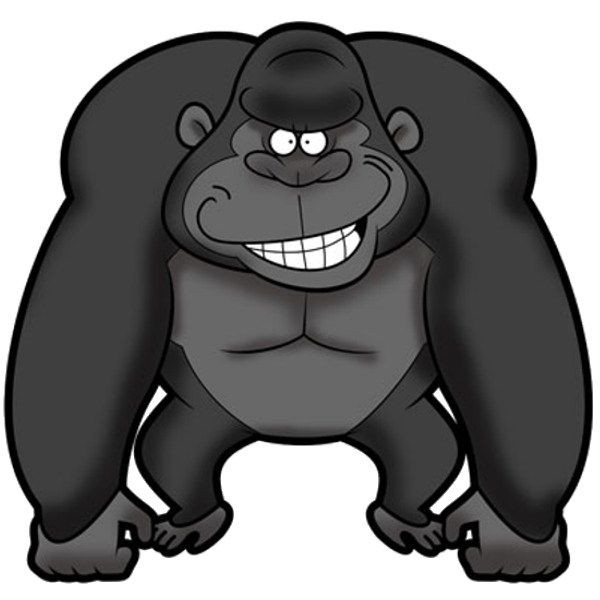 mad clipart gorilla