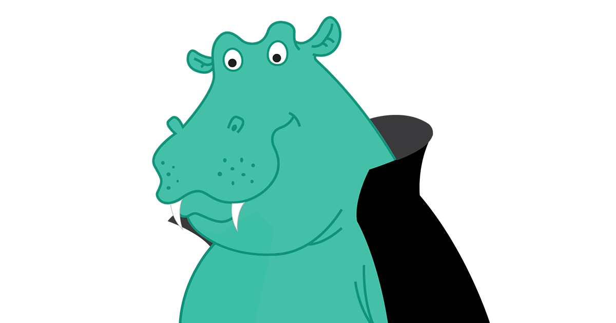 mad clipart hippo