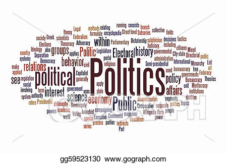 Magazine clipart politics. Text cloud stock illustration
