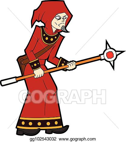 Magician clipart mage. Vector stock fantasy battle