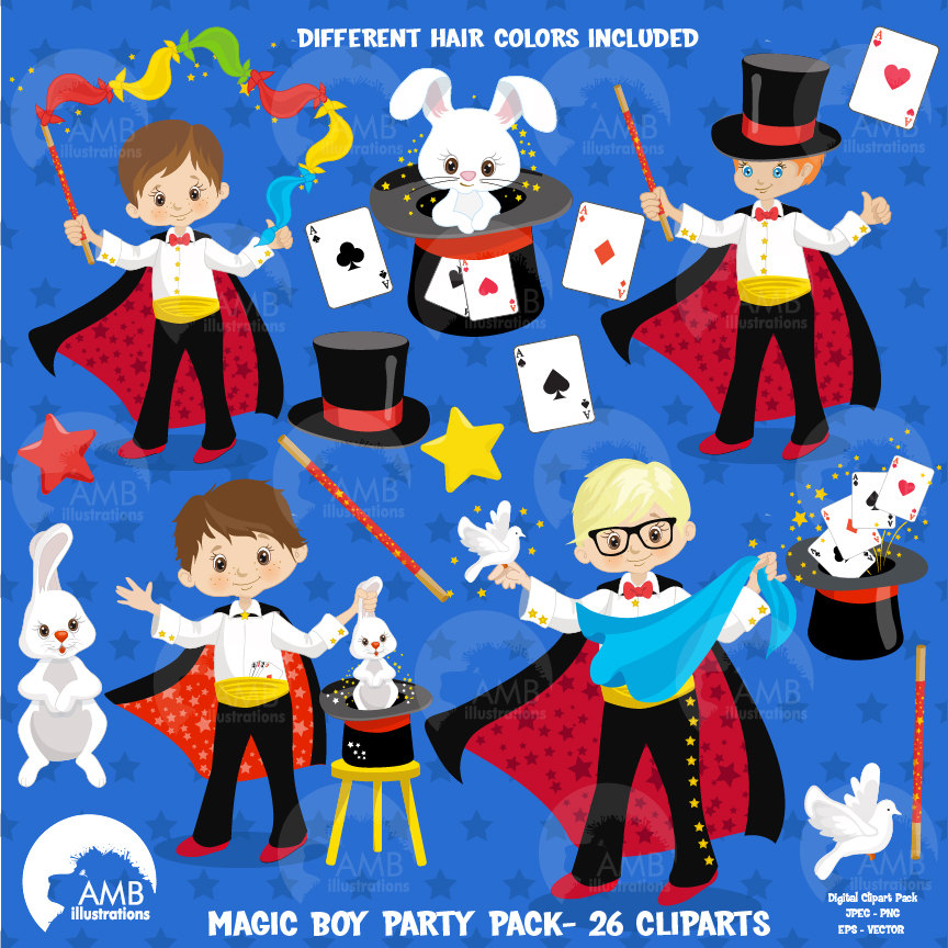 Magician clipart girl magician. Mega bundle and digital