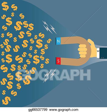 Magnet clipart magnate. Vector stock hand hold