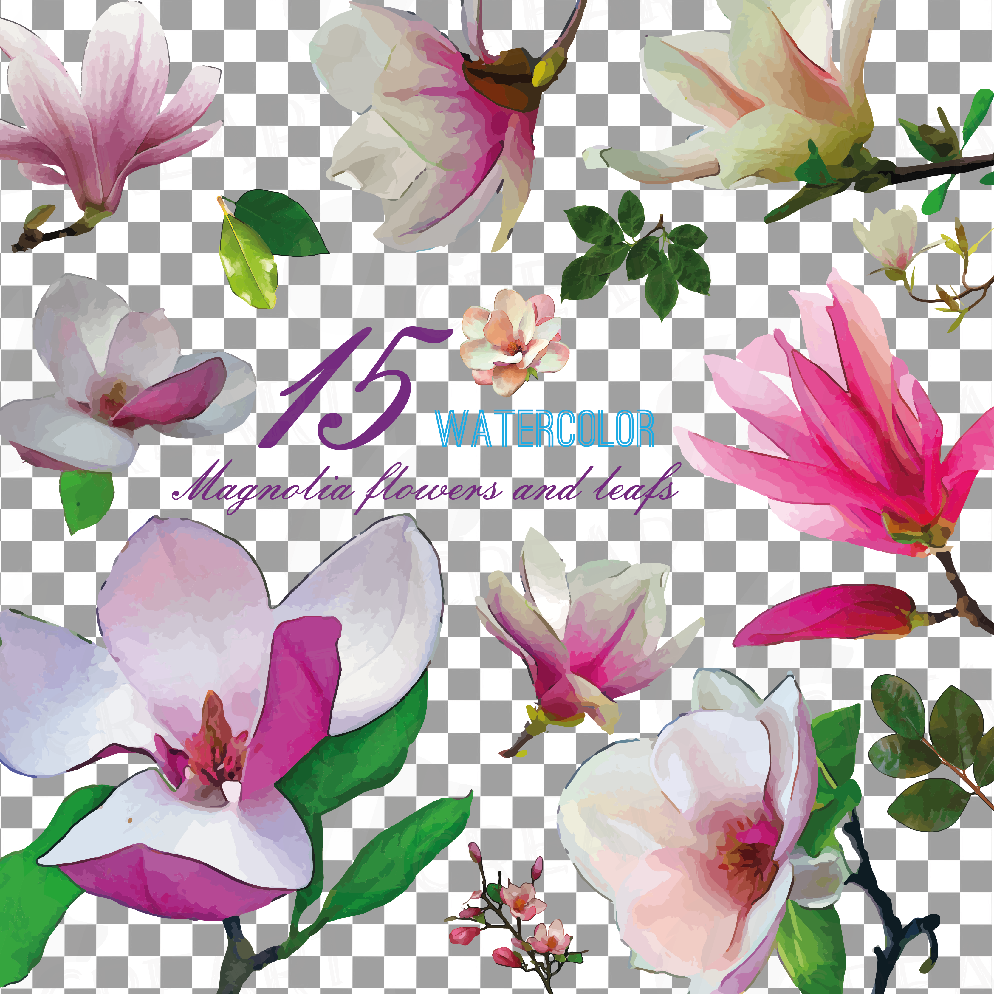 magnolia clipart tribal