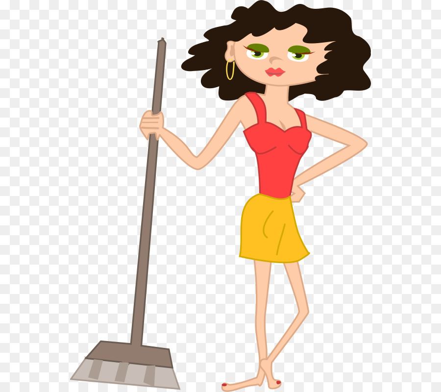 maid clipart broom