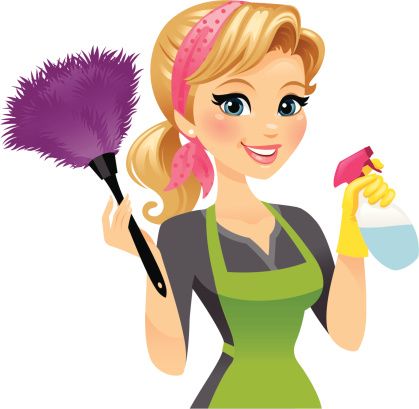 Maid clipart cute. A pretty girl with