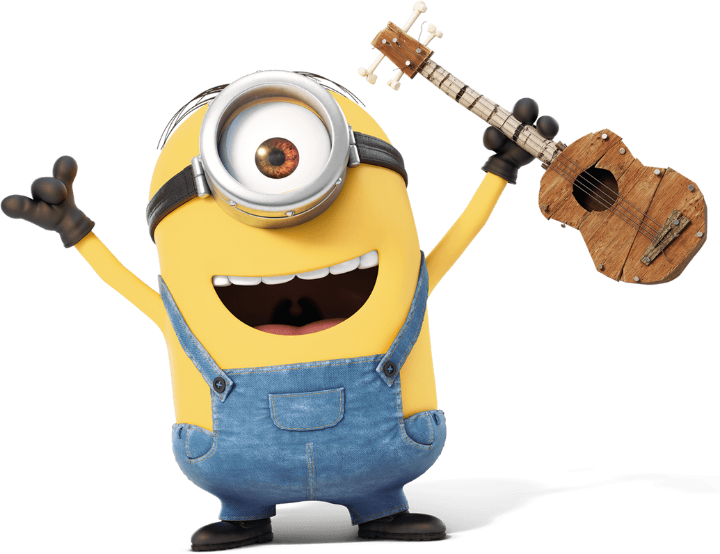 minions clipart guitar drawing