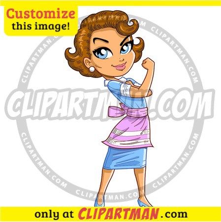 Super cleaning service cartoon. Maid clipart nanny
