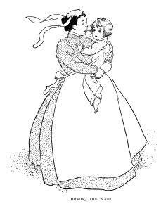 maid clipart victorian child