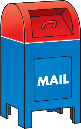 mail clipart blue mailbox