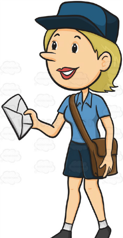 mail clipart mail lady